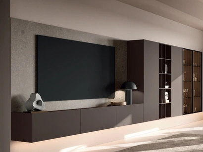 Parete Attrezzata sospesa DA45 Moka di Dall'Agnese