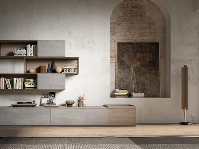 Parete Attrezzata Living GF1115 di Abitare Mobilstella