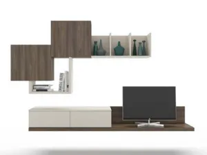 Parete attrezzata African Wood GF1105 di Abitare Mobilstella