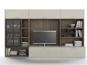 Parete attrezzata African Wood GF5055 di Abitare Mobilstella