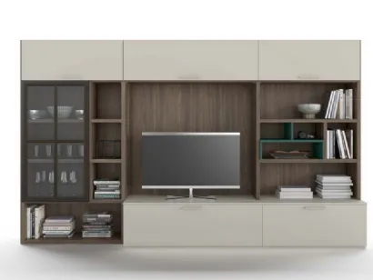 Parete attrezzata African Wood GF5055 di Abitare Mobilstella