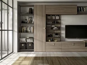 Parete attrezzata Country Wood GF1080 di Abitare Mobilstella