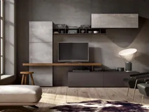 Parete attrezzata Fusion GF 1055 di Abitare Mobilstella