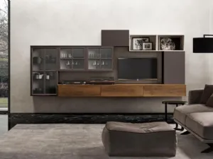 Parete attrezzata Rockwood GF1040 di Abitare Mobilstella