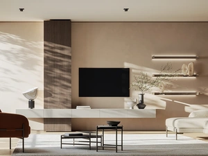 Parete Attrezzata Slim Grigio Perla di Dall'Agnese