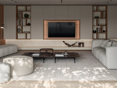 Parete Attrezzata Speed in Laccato e Gres di Dall'Agnese