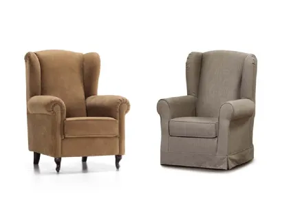 Poltroncina in tessuto o in pelle ALICUDI di Rosini Divani