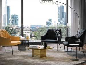 Poltrona in pelle Agata Lounge di Tonin Casa