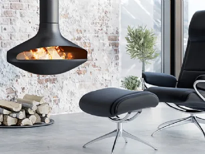 Poltrona in pelle imbottita Paris con schienale alto di Stressless