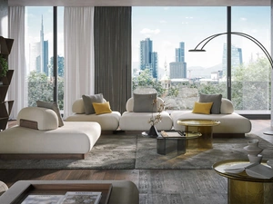 Divano modulare con penisola Domus di Tonin Casa