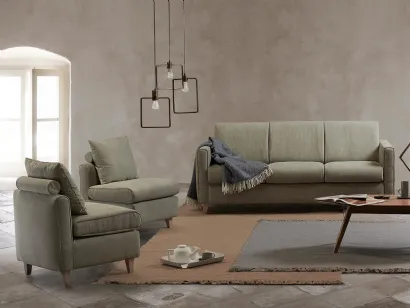 Divano Letto lineare in tessuto Italo di Vitarelax