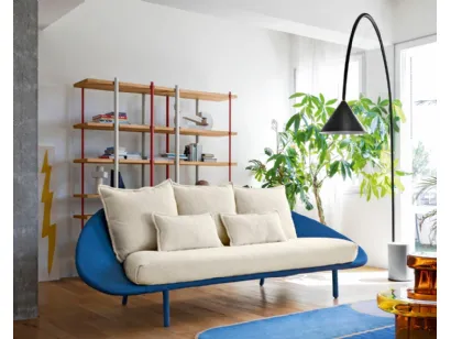 Divano lineare Lem Sofa in tessuto imbottito di Miniforms