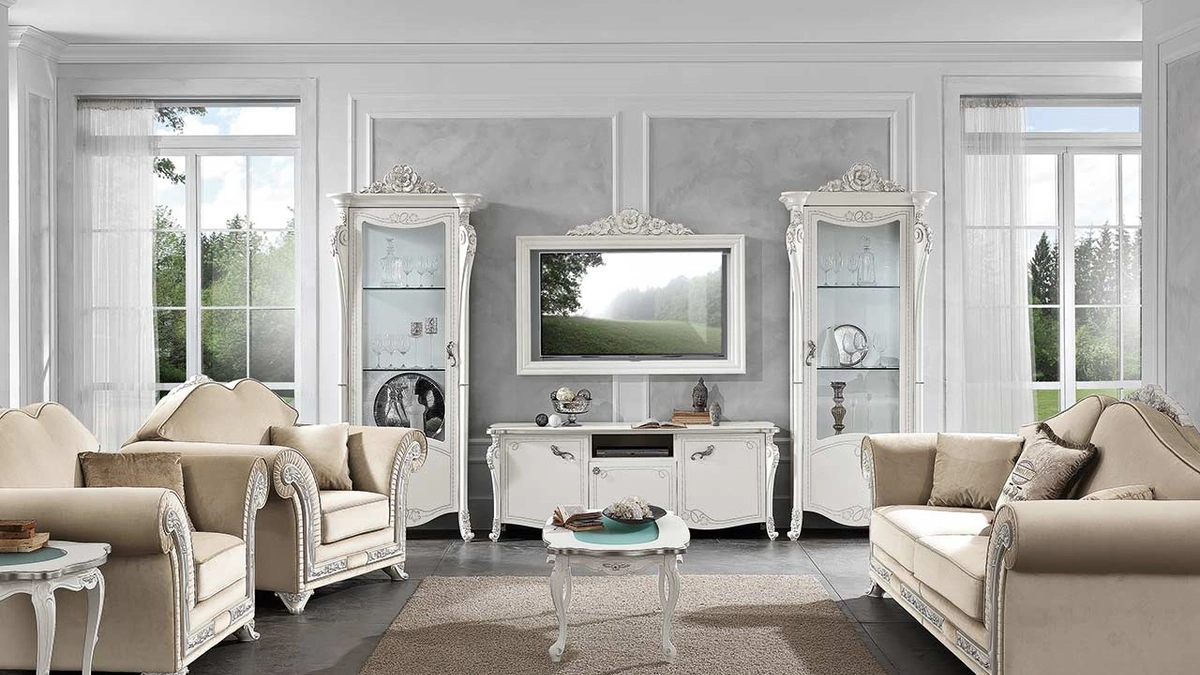 Salotto classico in tessuto Viola di Mobil Più