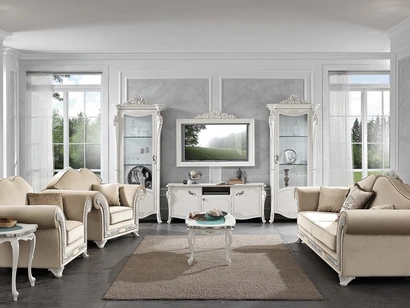 Salotto classico in tessuto Viola di Mobil Più