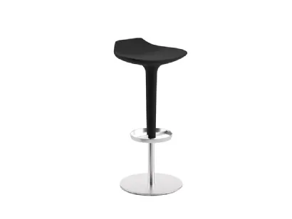 Sgabello Babar base mobile con schienalino di Arper