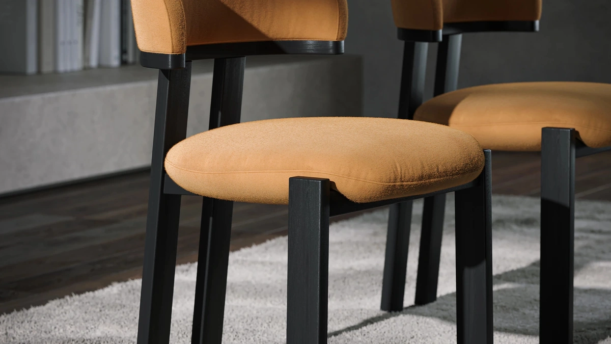 Sedia in tessuto e legno Camila di Tonin Casa