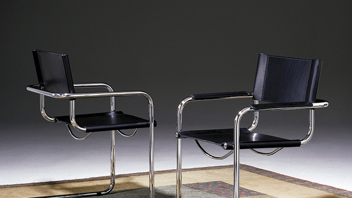 Sedia Cosmo rivestita in cuoio di Sigerico