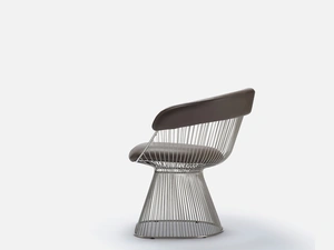 Sedia Raffinatezza in metallo e pelle di Sigerico