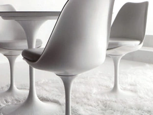 Sedia Stile 6129 in poliuretano con rivestimento in pelle di Sigerico