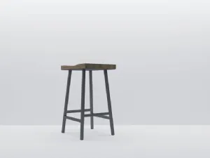 Sedia Vertigo Sgabello in legno di rovere e metallo di Fratelli Mirandola
