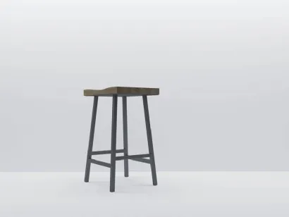 Sedia Vertigo Sgabello in legno di rovere e metallo di Fratelli Mirandola