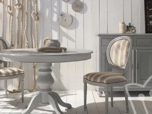 Tavolo rotondo allungabile Shabby Chic Art 637 di Fratelli Mirandola
