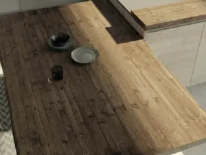 Tavolo Art 822 in legno di abete spazzolato di Fratelli Mirandola
