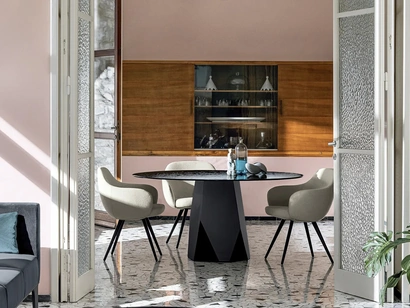 Tavolo Deod con top in vetro di Sovet