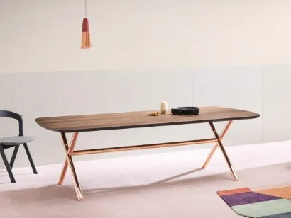 Tavolo moderno con piano in rovere Emile di Miniforms