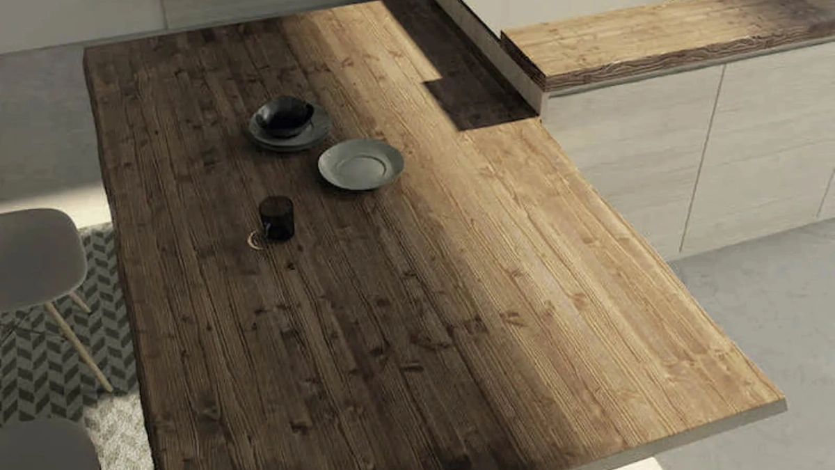 Tavolo per penisole con bordo irregolare Art 822 di Fratelli Mirandola