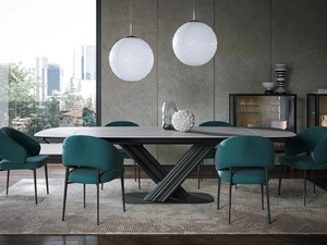 Tavolo Sipario Ext in gres travertino di Tonin Casa