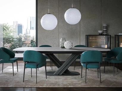 Tavolo Sipario Ext in gres travertino di Tonin Casa