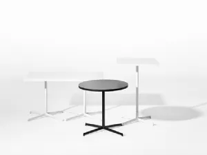 Tavolo Wim H 103 in nobilitato e struttura in alluminio di Arper