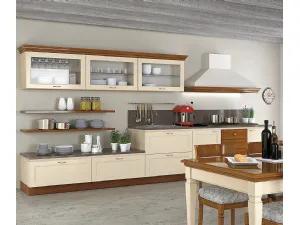 Cucina Classica lineare in legno laccato opaco I Ciliegi composizione 02 Le Fablier