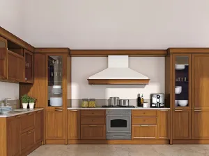 Cucina Classica angolare in legno Le Gemme composizione 04 di Le Fablier