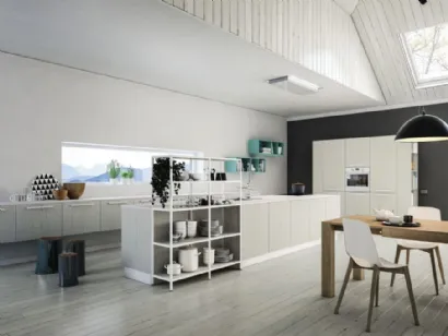 Cucina Moderna con isola Energy comp 12 in Rockwood Gesso di Lyons Cucine