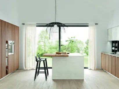 Cucina Moderna Energy comp 01 in Noce Caldo di Lyons Cucine
