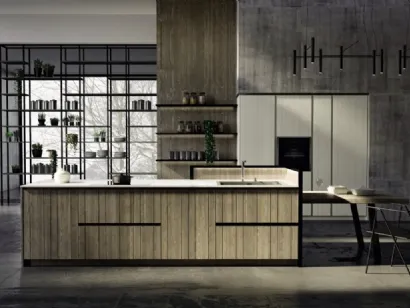 Cucina Moderna con isola New Step 02 di Fratelli Mirandola