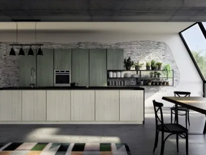 Cucina Moderna con isola New Step 04 di Fratelli Mirandola
