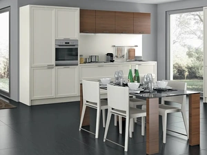 Cucina Moderna lineare Melograno ComposizionePM04 in legno di frassino di Le Fablier