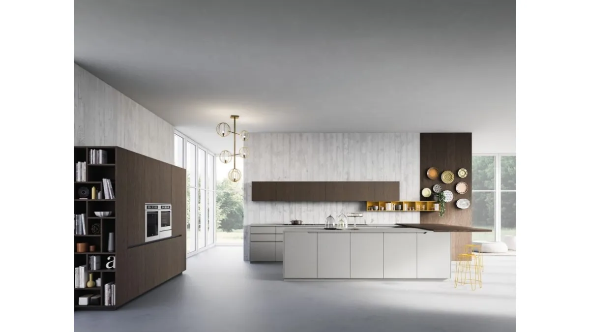 Cucina Moderna Urban comp 04 in Biomalta Grigio di Lyons Cucine