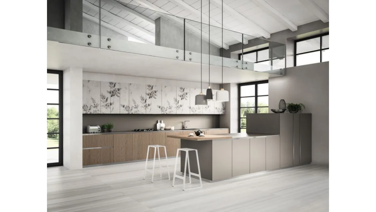 Cucina Moderna Urban comp 12 in Rovere Tabacco di Lyons Cucine