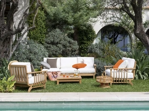 Arredo da esterno in teak Chelsea di Unopiu