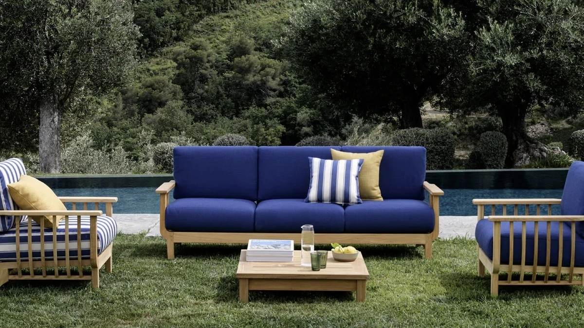 Arredo da esterno in teak Chelsea di Unopiu