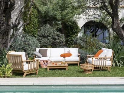 Arredo da esterno in teak Chelsea di Unopiu