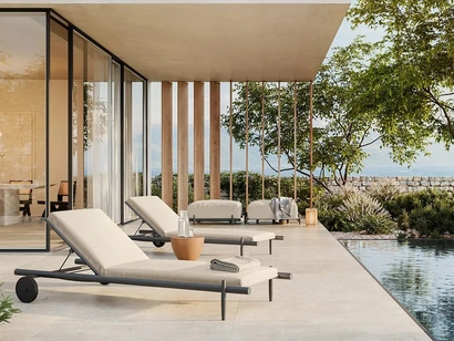 Lettino e Pouf Davos di Unopiu