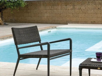 Poltrona Experience in fibra sintetica intrecciata di Unopiu