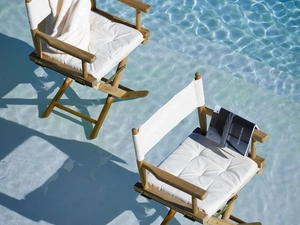 Poltroncina Ginger in teak e cotone di Unopiu