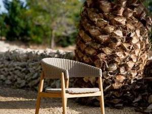 Sedia in corda e teak Pevero di Unopiu