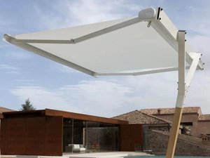 Ombrellone manuale Salento in alluminio e cemento con telo acrilico di Unopiu